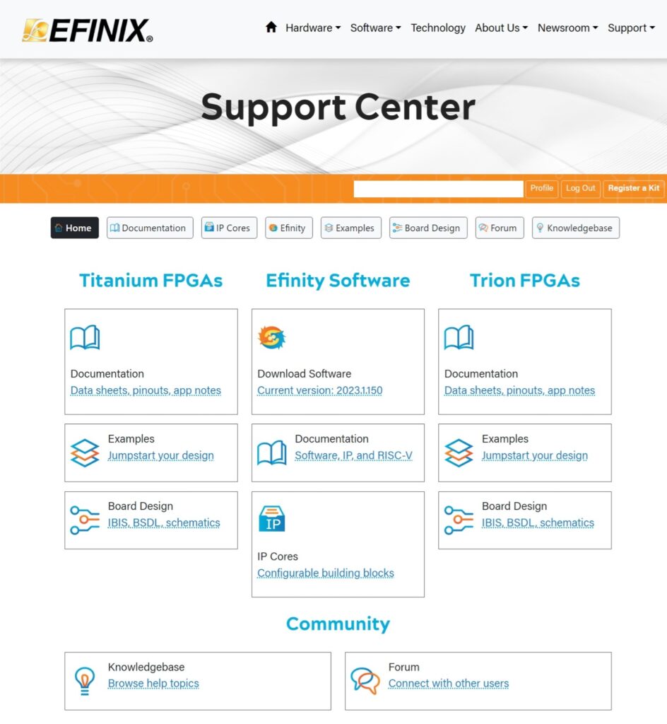図18_EFINIX_Efinix 社Support Center